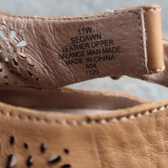 Easy Spirit Shoes Women 11 Sandal Dawn Slingback Casual Leather Perforated Brown - Picture 12 of 12